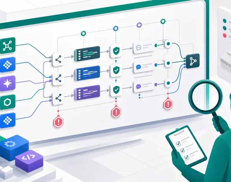 AI workflow audit map showing tool inventory, review gates, and risk checkpoints