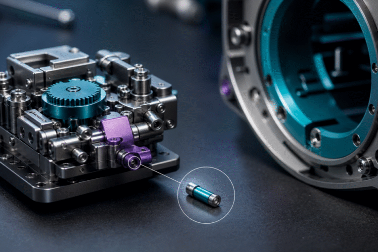A tiny misplaced component blocks an otherwise precise mechanical assembly.