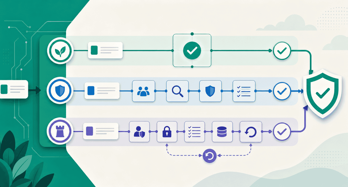 A copy change and a payment migration should not use the same AI workflow